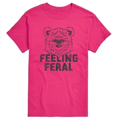 Men's -  - Feeling Feral Ewok Short Sleeve Graphic T-Shirt magenta
