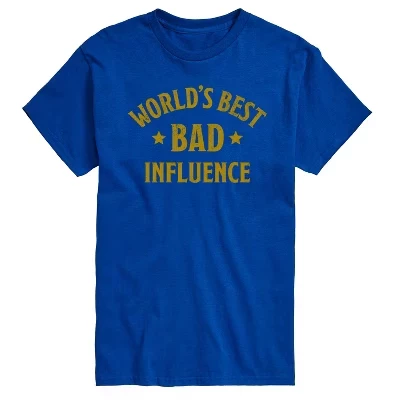 Мужская футболка с коротким рукавом Funny Worlds Best Bad Influence с графическим рисунком