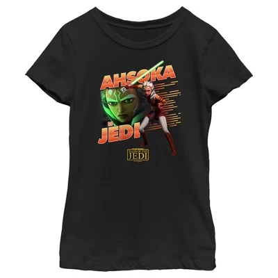 Футболка для девочек STAR WARS «Асока — джедай», черная