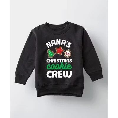 Флисовая толстовка с длинным рукавом Christmas Cookie Nanas Graphic черный