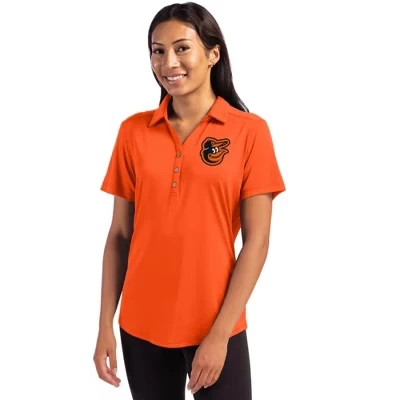 Женское поло Cutter & Buck Forge, Orioles, оранжевое