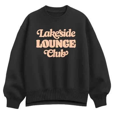 Женская толстовка Lakeside Lounge Club Oversize из флиса черного цвета