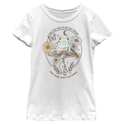 Футболка Girl's Lost Gods Happy Soul Frog, белая