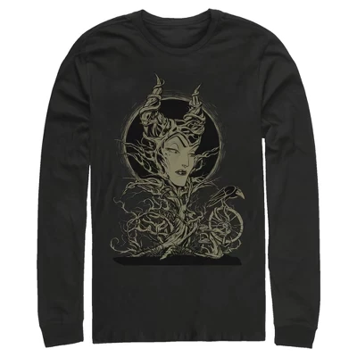 Мужская рубашка с длинным рукавом Maleficent Twisted Queen черного цвета