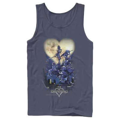 Мужская майка Kingdom Hearts «Обложка», синяя