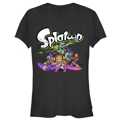Женская футболка Splatoon Inkling Heroes для юниоров, черная