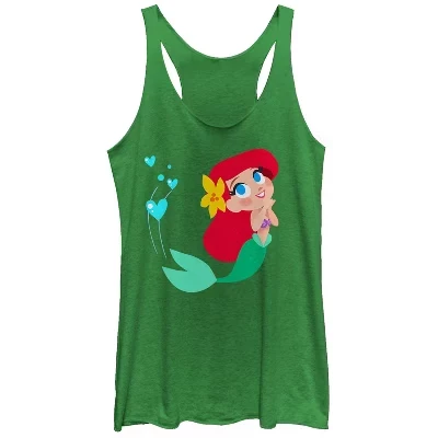 Женская майка Ariel Love Racerback зеленого цвета