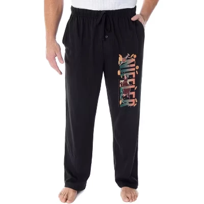 Men's Niffler Pajama Pants Harry Potter Adult Sleep Bottoms Black black