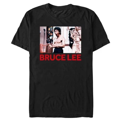 Мужская футболка Bruce Lee «Культовая сцена», черная