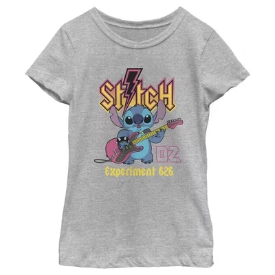 Футболка для девочек Lilo & Stitch Rocker, меланжевая