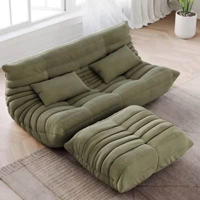 Большой диван-мешок Bean Bag с пуфиком, раскладное кресло в стиле Того, пенопласт высокой плотности