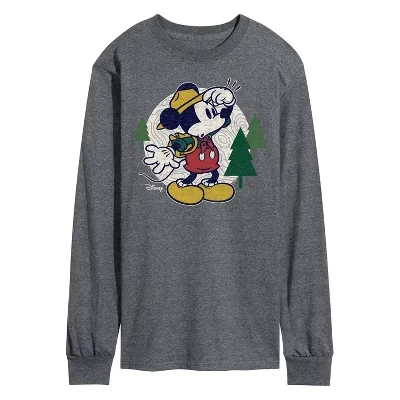 Мужской лонгслив Disney Mickey & Friends, угольный меланж