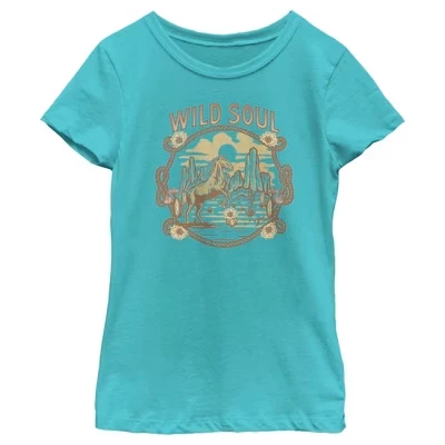 Футболка Girl's Lost Gods Wild Soul синего цвета