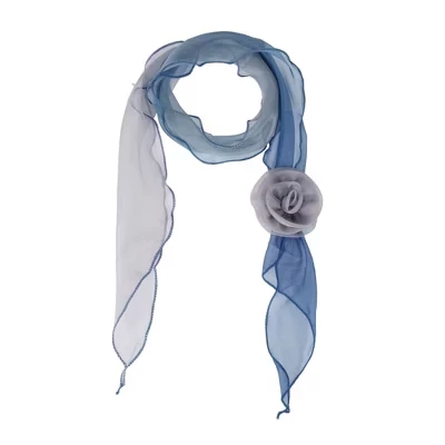 Stylish Rose Pattern Scarf 1 Pc gray