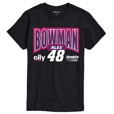Мужская футболка с коротким рукавом и графическим рисунком Alex Bowman, черная