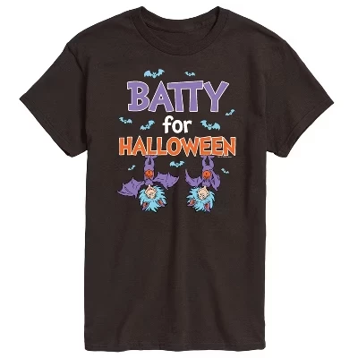 Мужская футболка Batty For Halloween Thing 1 и Thing 2 с коротким рукавом и графическим принтом