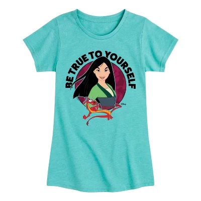 Детская футболка Disney Princess, Мулан, бирюзовая