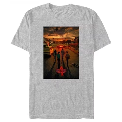Мужская футболка с постером Four Friends Rift Apocalypse athletic heather / апокалипсис