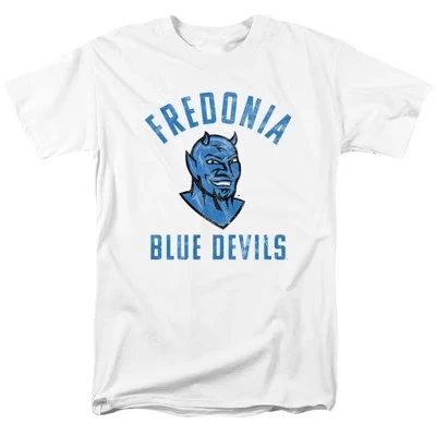 Мужская футболка с официальным логотипом Университета штата Фредония Devils athletic heather