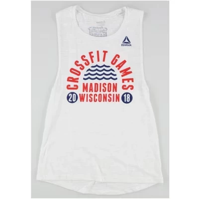 Женская майка Madison Wisconsin 2018 Muscle Tank Top белого цвета