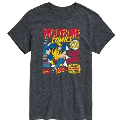 Men's -  - Wolverine Comics Ad Short Sleeve Graphic T-Shirt heather charcoal