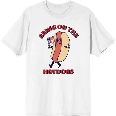 Мужская футболка Americana Bring On The Hot Dogs с коротким рукавом белого цвета