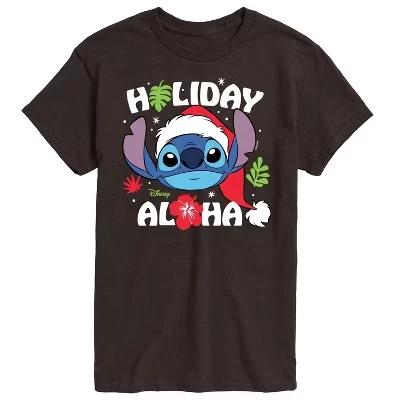 Мужская футболка Lilo & Stitch Holiday Aloha, коричневая