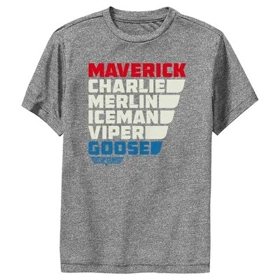 Футболка с именем персонажа для мальчика Stack Performance Tee charcoal heather