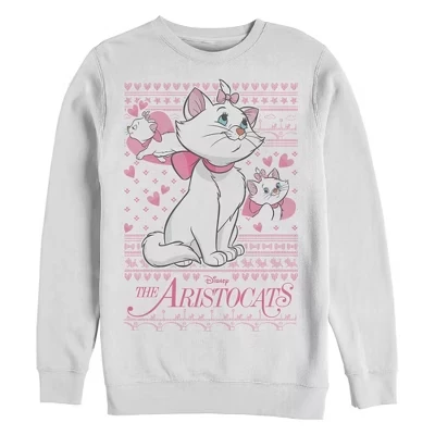 Мужской рождественский свитер с принтом Aristocats Marie Ugly, белый