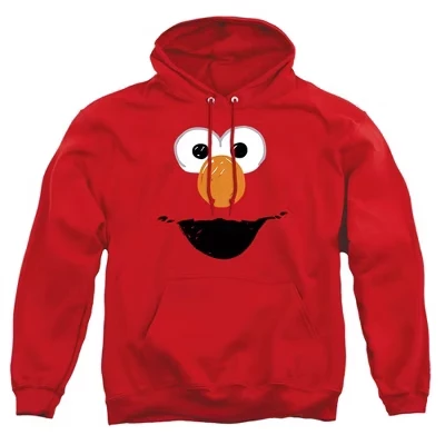 Мужская толстовка с капюшоном Elmo Crayon Sketch, красная
