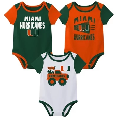 Боди для маленьких мальчиков Miami Hurricanes' 3pk