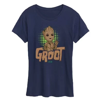 Женская футболка с коротким рукавом Guardians of the Galaxy Baby Groot и графическим рисунком