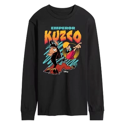 Мужская футболка Kuzco Bootleg Tee с длинным рукавом и графическим рисунком, черная