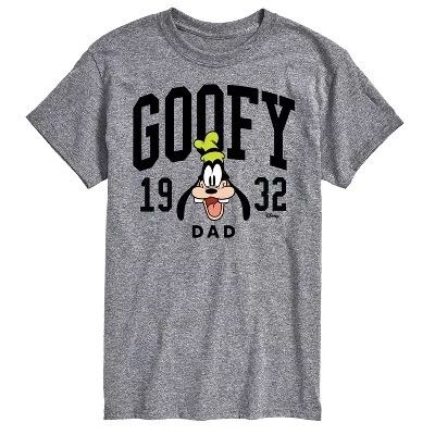Мужская футболка Disney Goofy Dad с принтом, серый меланж