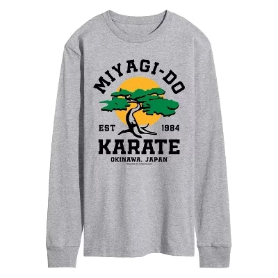 Мужская футболка с длинным рукавом Mr. Miyagi Do Karate с графическим рисунком athletic heather