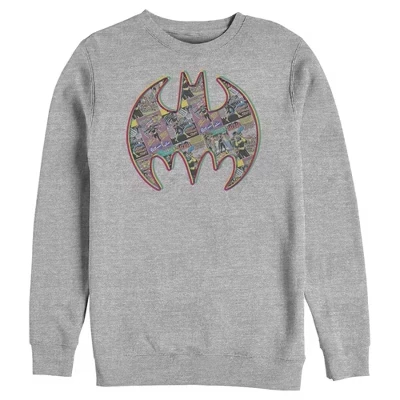 Мужской свитшот DC Comics Batman, щит, серый меланж