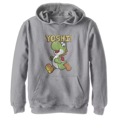 Мальчиковое худи Nintendo Running Yoshi, меланж