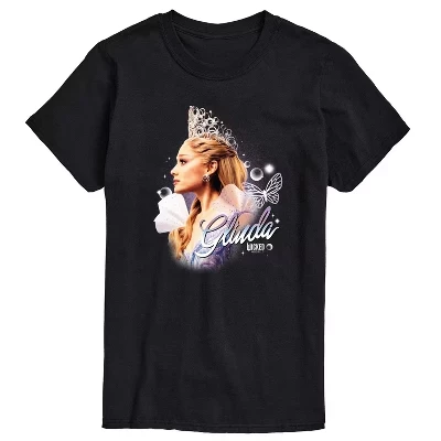 Мужская футболка Glinda Side Profile с коротким рукавом и графическим рисунком, черная