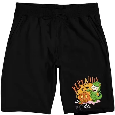 Мужские черные пижамные шорты для сна Halloween Reptar Tommy черные