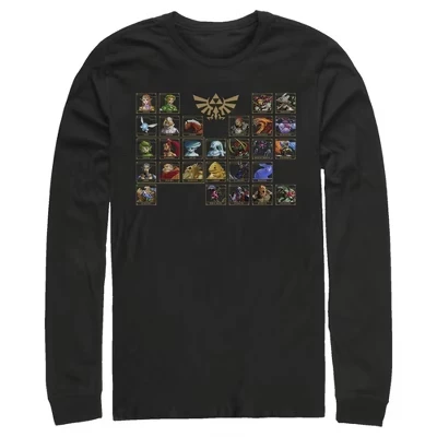 Мужской лонгслив Nintendo Zelda Ocarina, черный