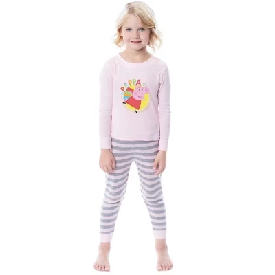 Детская пижама Intimo Peppa Pig лонгслив и брюки, розовая