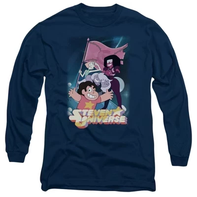 Мужская футболка с длинным рукавом Crystal Gem Flag синего цвета