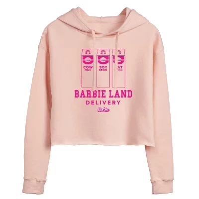 Женское укороченное худи Barbie Delivery Milk, синее