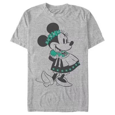 Мужская футболка Mickey & Friends Minnie Mouse Oktoberfest Dirndl athletic heather с изображением Микки и друзей Минни Маус