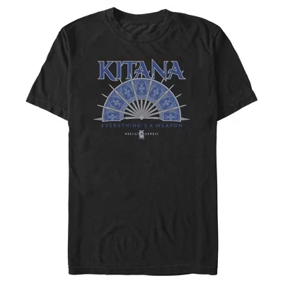 Мужская футболка II Kitana Steel Fan Everything с крылатой фразой черный