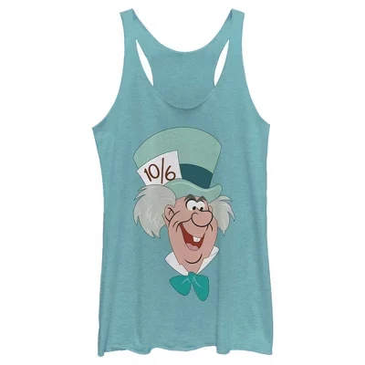 Женская майка Alice in Wonderland The Mad Hatter, синяя