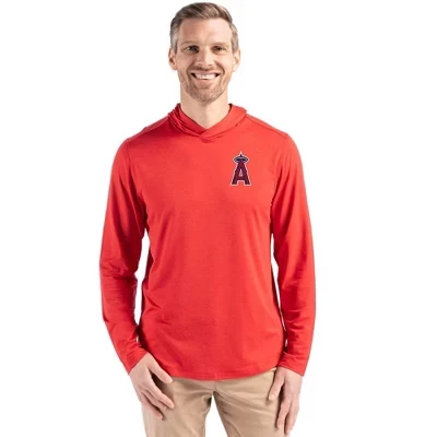 Los Angeles Angels Coastline Epic Comfort Переработанная мужская рубашка с капюшоном красного цвета