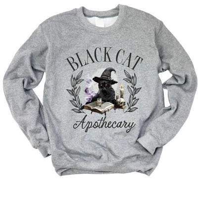 Женский свитшот Simply Sage Market, Black Cat, графитовый