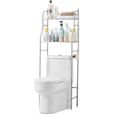 3-Tier Over The Toilet Rack, Stainless Steel Bathroom Shelf Above Toilet, Waterproof, Freestanding Space Saver for Restroom, Laundry, Balcony stainless steel