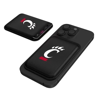 NCAA Big 12 Universities Льняной черный магнитный кошелек для кредитных карт cincinnati bearcats